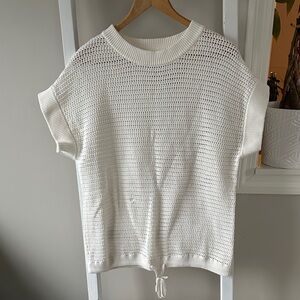 VARLEY Corvallis Open Weave Knit Drawstring Sweater